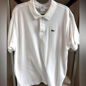 Men’s Lacoste Knit Polo White Sz 8 XXL